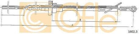 Трос сцепления COFLE 1602.3