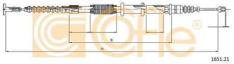 Трос ручника, левый COFLE 1651.21