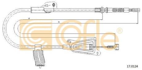 Трос ручника, левый COFLE 17.0124