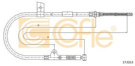 Трос ручника, правый COFLE 17.0213