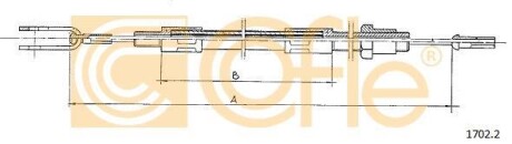 Трос сцепления COFLE 1702.2
