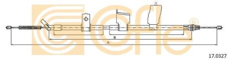 Трос ручника, левый COFLE 17.0327