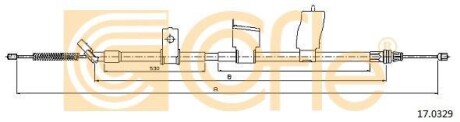 Трос ручника, левый COFLE 17.0329