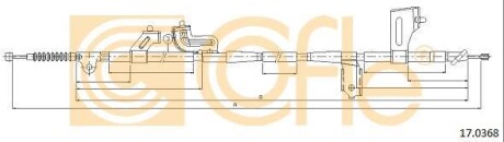 Трос ручника, левый COFLE 17.0368