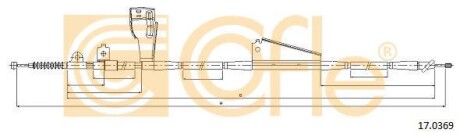 Трос ручника, правый COFLE 17.0369
