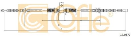 Трос ручника, левый COFLE 17.0377