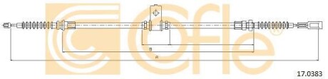 Трос ручника, левый COFLE 17.0383