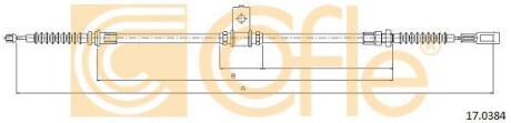 Трос ручника, правый COFLE 17.0384