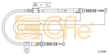 Трос ручника, правый COFLE 17.0595