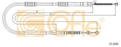 Трос ручника, левый COFLE 17.1041