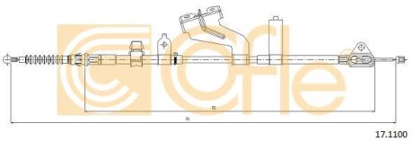 Трос ручника, левый COFLE 17.1100