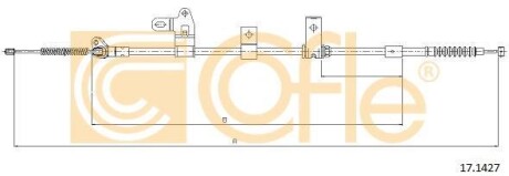 Трос ручника, левый COFLE 17.1427