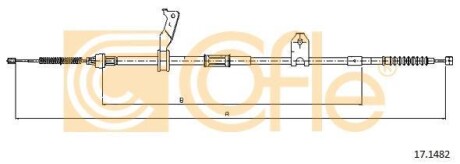 Трос ручника, левый COFLE 17.1482