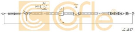 Трос ручника, левый COFLE 17.1527