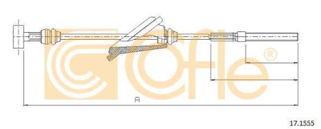 Трос ручника COFLE 17.1555