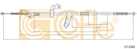 Трос ручника, левый COFLE 17.1562