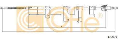 Трос ручника, правый COFLE 17.2571