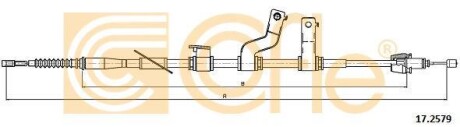 Трос ручника, левый COFLE 17.2579