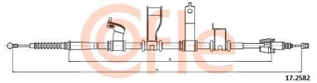 Трос ручника, левый COFLE 172582