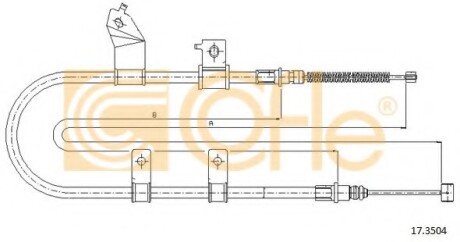 Трос ручника COFLE 17.3504