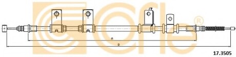 Трос ручника COFLE 17.3505