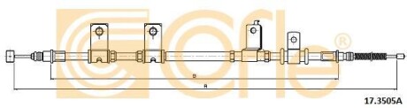 Трос ручника, правый COFLE 17.3505A