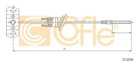 Трос ручника COFLE 17.3510