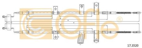 Трос ручника COFLE 17.3520