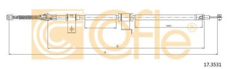 Трос ручника, левый COFLE 17.3531