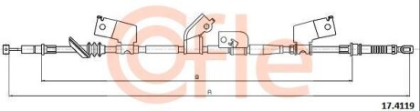 Трос ручника, левый COFLE 174119