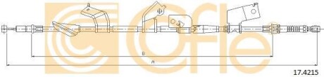 Трос ручника, левый COFLE 17.4215