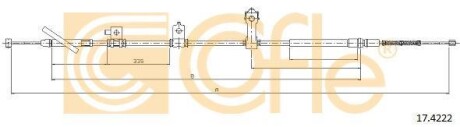 Трос ручника, правый COFLE 17.4222
