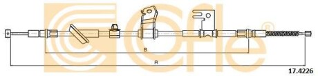 Трос ручника, правый COFLE 17.4226