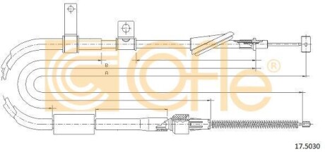 Трос ручника COFLE 17.5030