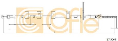 Трос ручника, левый COFLE 17.5065