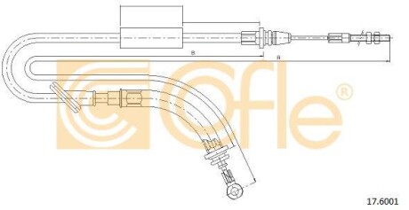 Трос ручника COFLE 17.6001