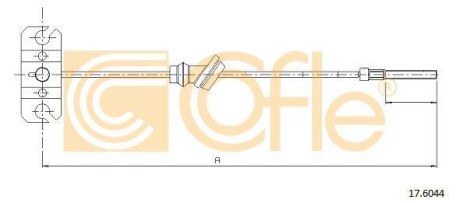 Трос ручника COFLE 17.6044