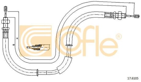 Трос ручника COFLE 17.6105