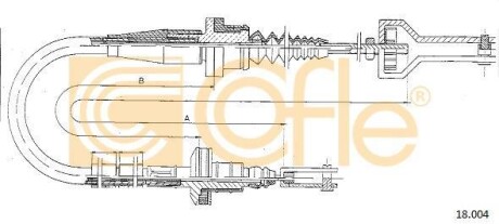 Трос сцепления COFLE 18.004