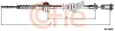 Трос сцепления COFLE 18.3066