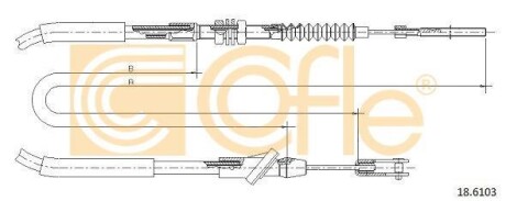 Трос сцепления COFLE 18.6103