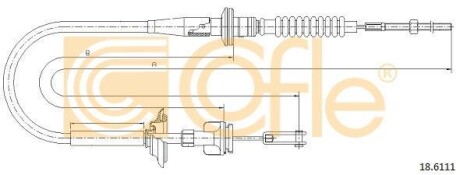 Трос сцепления COFLE 18.6111