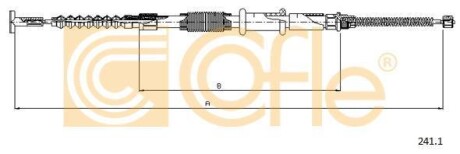 Трос ручника, правый COFLE 241.1