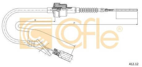 Трос сцепления COFLE 412.12