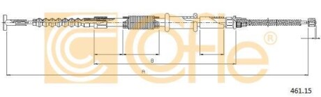 Трос ручника, левый COFLE 461.15