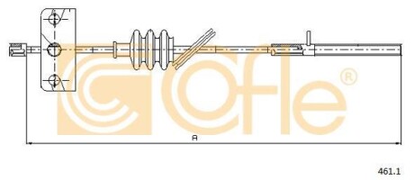 Трос ручника COFLE 461.1