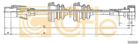 Трос спидометра COFLE S31010