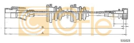 Трос спидометра COFLE S31023