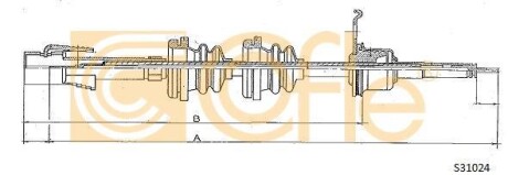 Трос спидометра COFLE S31024