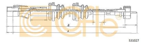 Трос спидометра COFLE S31027